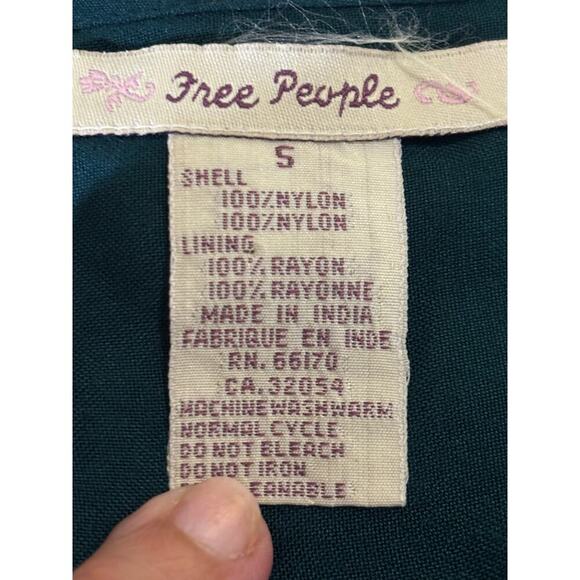 Free People Y2K mesh overlay maxi skirt, green/black, eclectic, artsy, bohemian - Picture 5 of 5